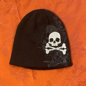 reversible skull beanie